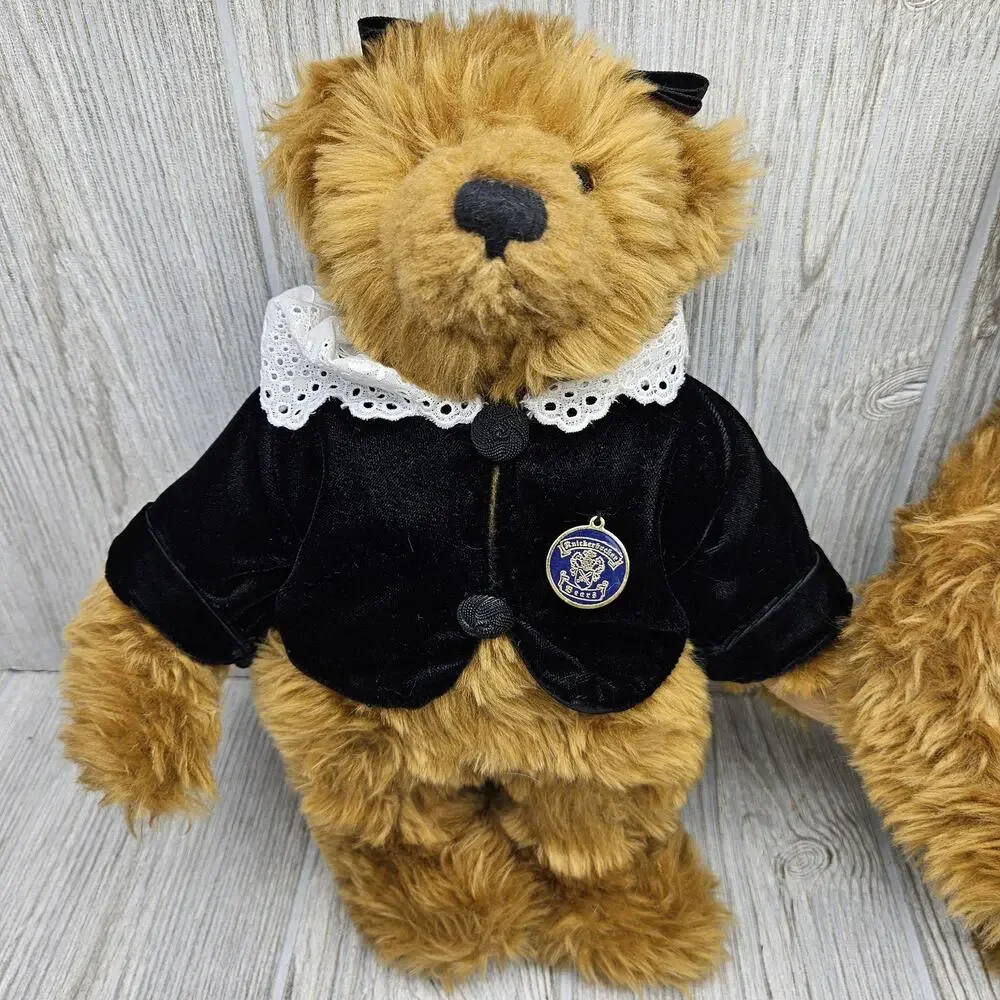Vintage Knickerbocker Bear Co Teddy Bear Pair New Generation Collection 1995 Tag
